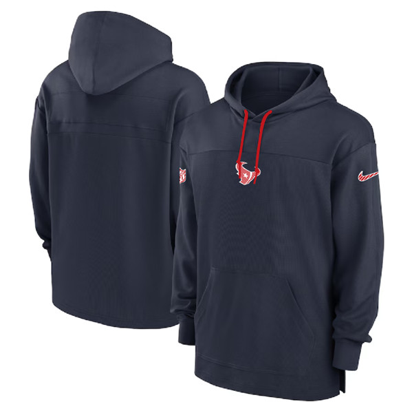 Houston Texans Navy Performance Pullover Hoodie - Zenithce