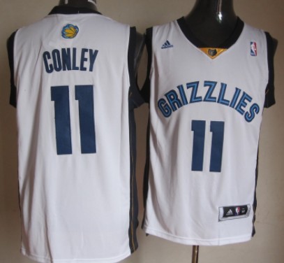 Memphis Grizzlies #11 Mike Conley Revolution 30 Swingman White Jersey - Zenithce