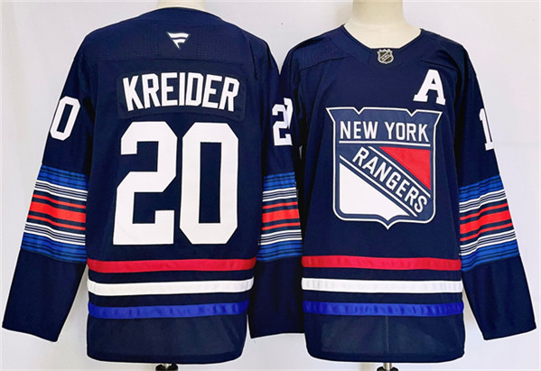 New York Rangers #20 Chris Kreider Navy 2024-25 Stitched Jersey - Zenithce