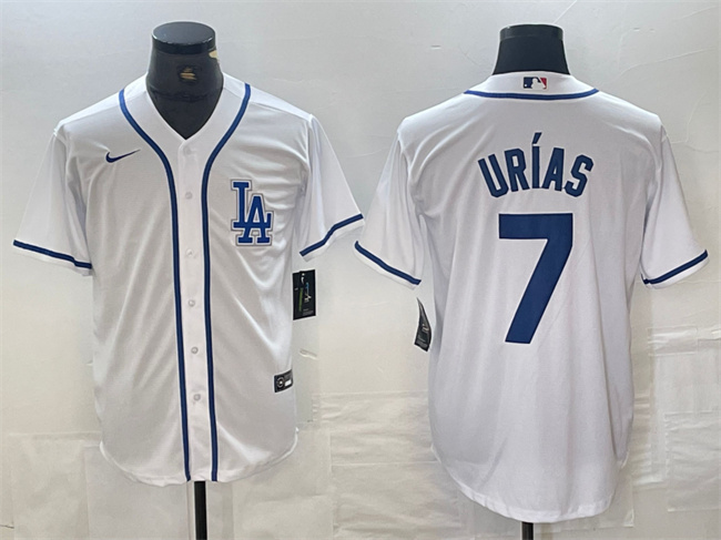 Los Angeles Dodgers #7 Julio Urías White Cool Base Stitched Jersey - Zenithce
