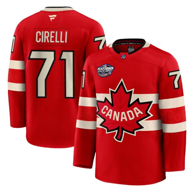 Canada #71 Anthony Cirelli Red 2025 4 Nations Face-Off Premium Stitched Jersey - Zenithce