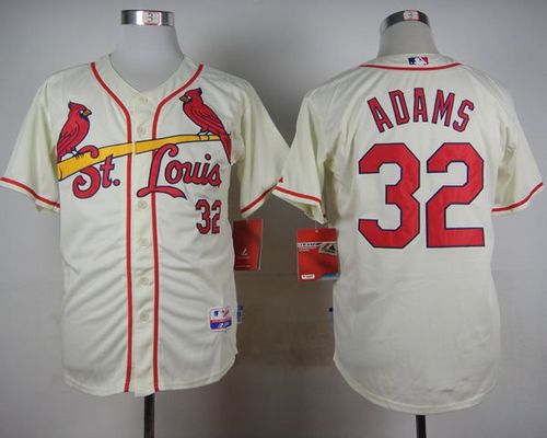 Cardinals #32 Matt Adams Cream Cool Base Stitched Jersey - Zenithce