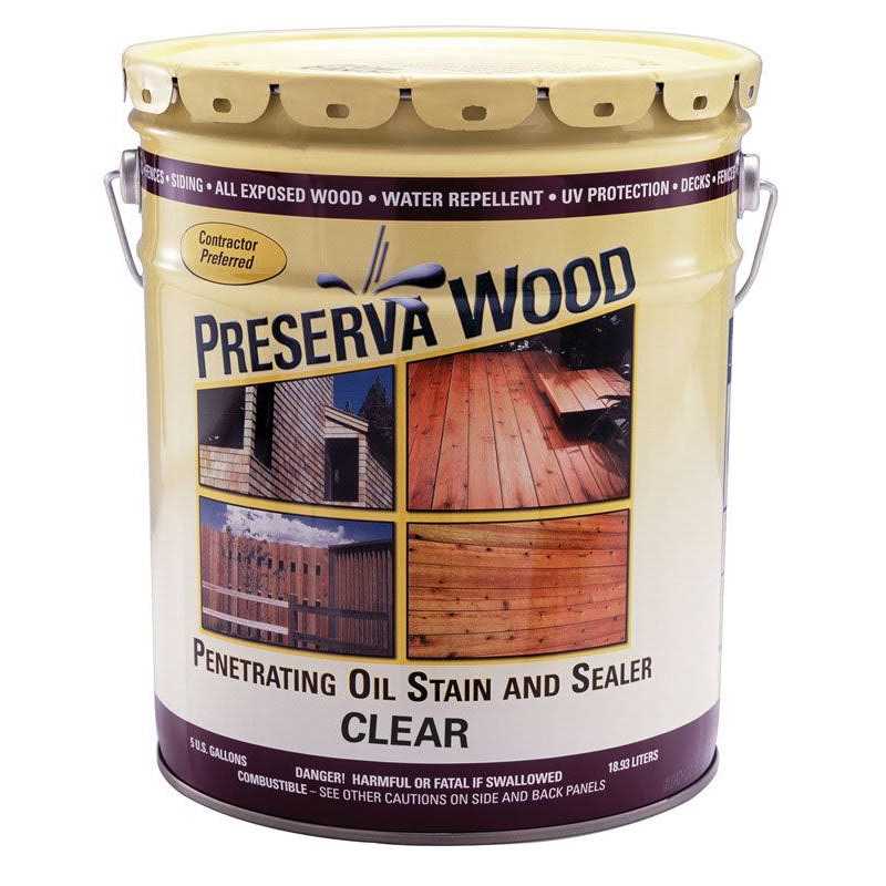 Preserva Wood Transparent Oil-Based Stain and Sealer 5 gal - Zenithce