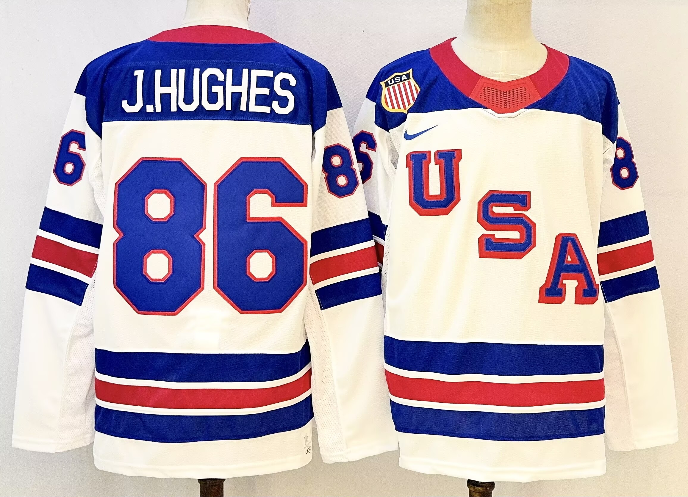 USA #86 Jack Hughes White 2025-2026 Stitched Jersey - Zenithce