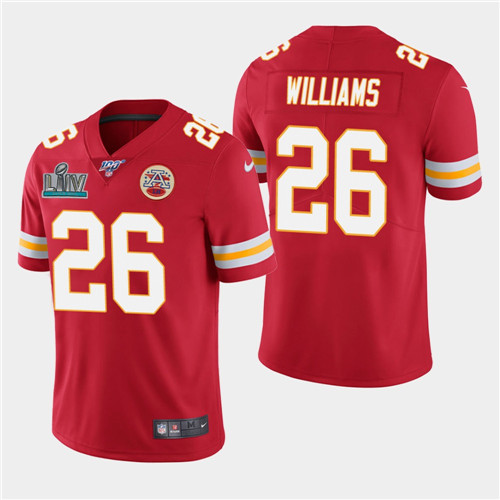 Chiefs #26 Damien Williams Red Super Bowl LIV Vapor Untouchable Limited Stitched Jersey - Zenithce