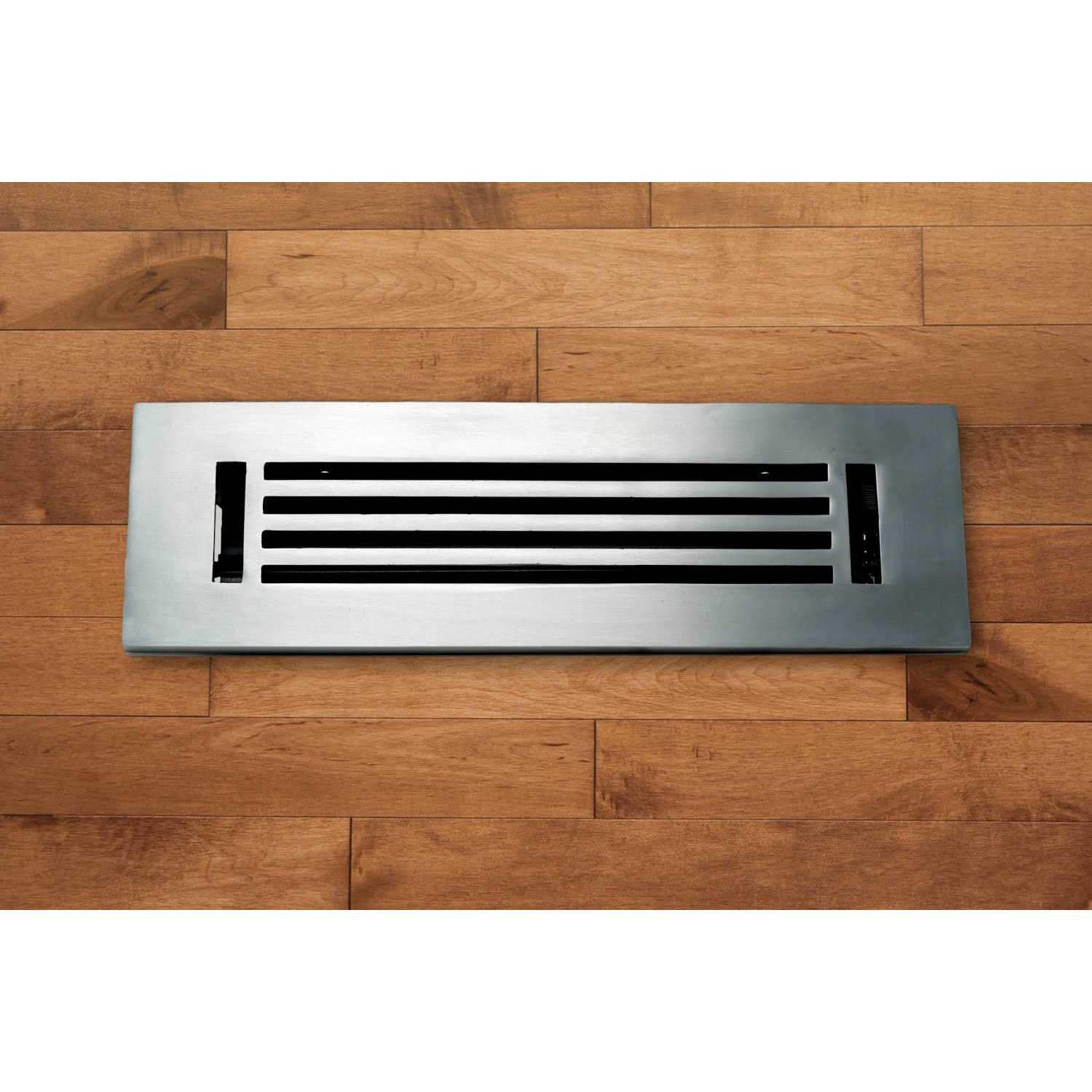 Madelyn Carter 2 x 10 Cast Aluminum Linear Bar Vent Cover – Brushed Satin (Overall: 3.75 x 11.75) - Zenithce