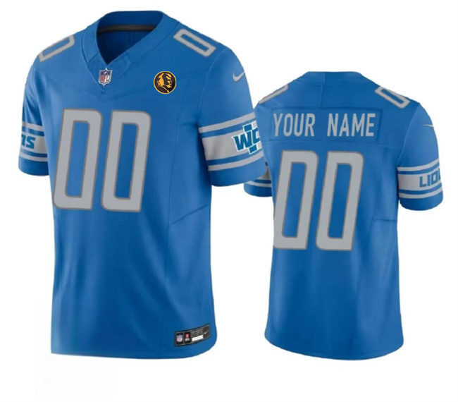 Detroit Lions Custom Blue 2023 F.U.S.E. With John Madden Patch Vapor Limited Stitched Jersey - Zenithce