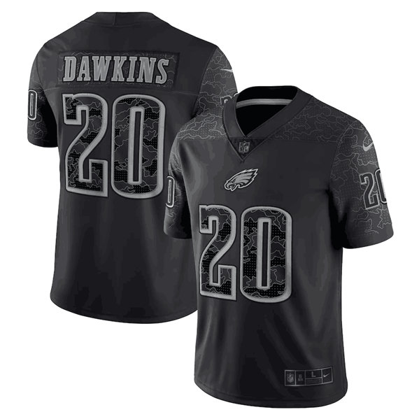 Philadelphia Eagles #20 Brian Dawkins Black Reflective Limited Stitched Football Jersey - Zenithce