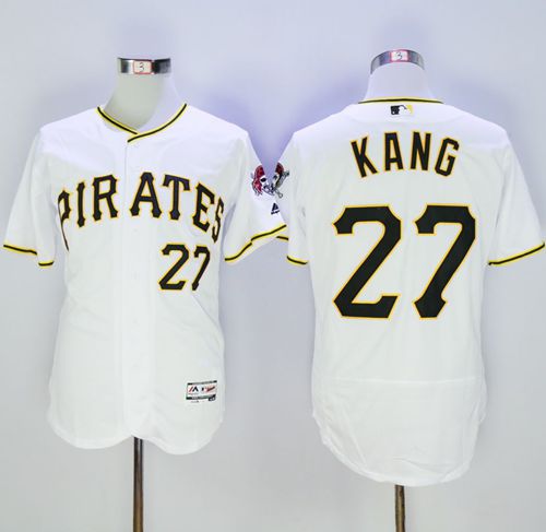 Pirates #27 Jung-Ho Kang White Flexbase Authentic Collection Stitched Jersey - Zenithce