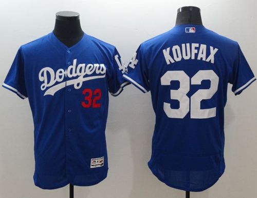 Dodgers #32 Sandy Koufax Blue Flexbase Authentic Collection Stitched Jersey - Zenithce