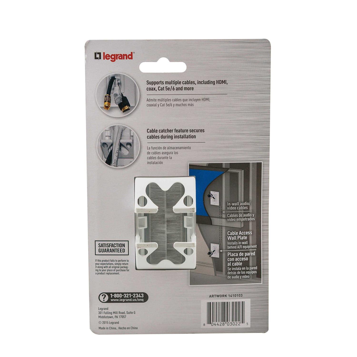 Legrand AWP1G2WH6 Adorne 1 Gang Wall Plate - Zenithce