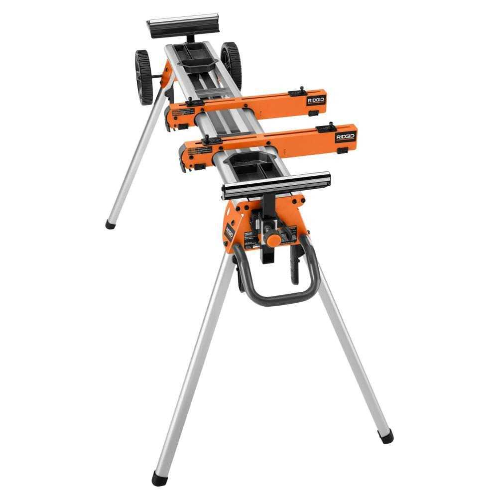 RIDGID AC9946 Mobile Miter Saw Stand with Mounting Braces - Zenithce