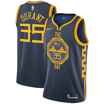 Golden State Warriors #35 Kevin Durant Navy 2019 Swingman City Edition Jersey - Zenithce