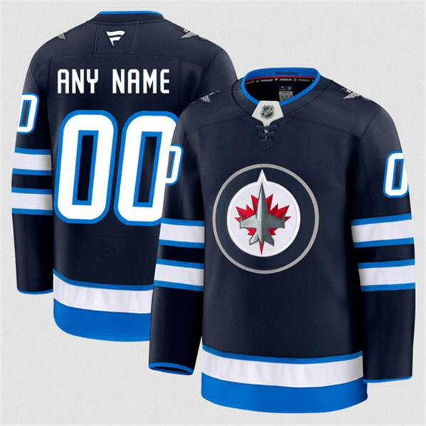 Winnipeg Jets Custom Navy 2024-25 Home Stitched Jersey - Zenithce