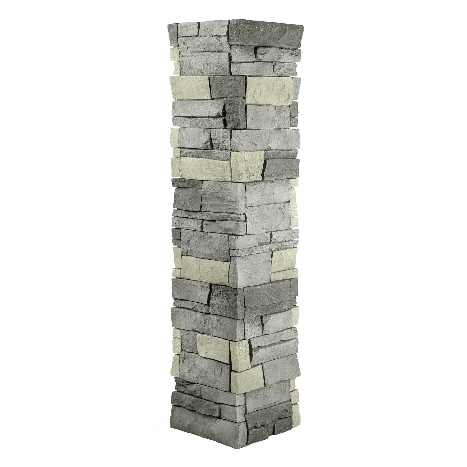 GenStone Faux Stacked Stone Pillar Panel - Zenithce