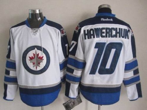 Jets #10 Dale Hawerchuk White Stitched Jersey - Zenithce