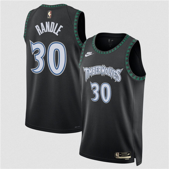 Minnesota Timberwolves #30 Julius Randle Black 2025 Classic Edition Stitched Jersey - Zenithce