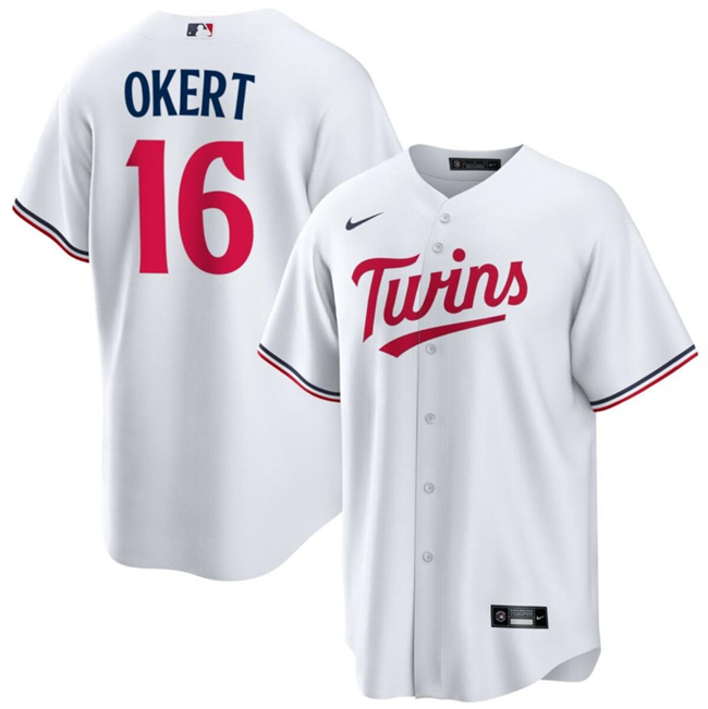 Minnesota Twins #16 Steven Okert White Cool Base Stitched Jersey - Zenithce