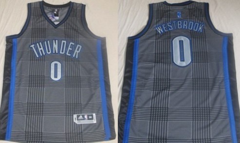 Oklahoma City Thunder #0 Russell Westbrook Black Rhythm Fashion Jersey - Zenithce