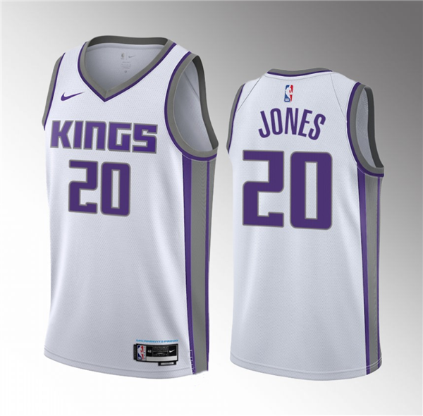 Sacramento Kings #20 Colby Jones White 2023 Draft Association Edition Stitched Jersey - Zenithce