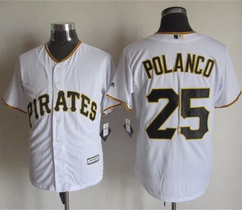 Pirates #25 Gregory Polanco White New Cool Base Stitched Jersey - Zenithce