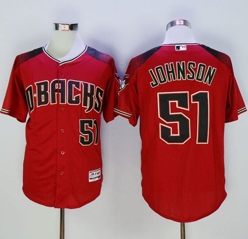 Diamondbacks #51 Randy Johnson Red Brick New Cool Base Stitched Jersey - Zenithce