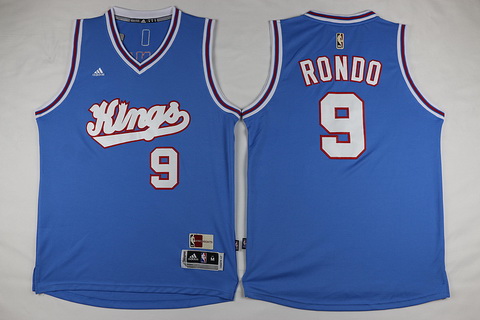 Sacramento Kings #9 Rajon Rondo Revolution 30 Swingman 2015-16 Blue Jersey - Zenithce