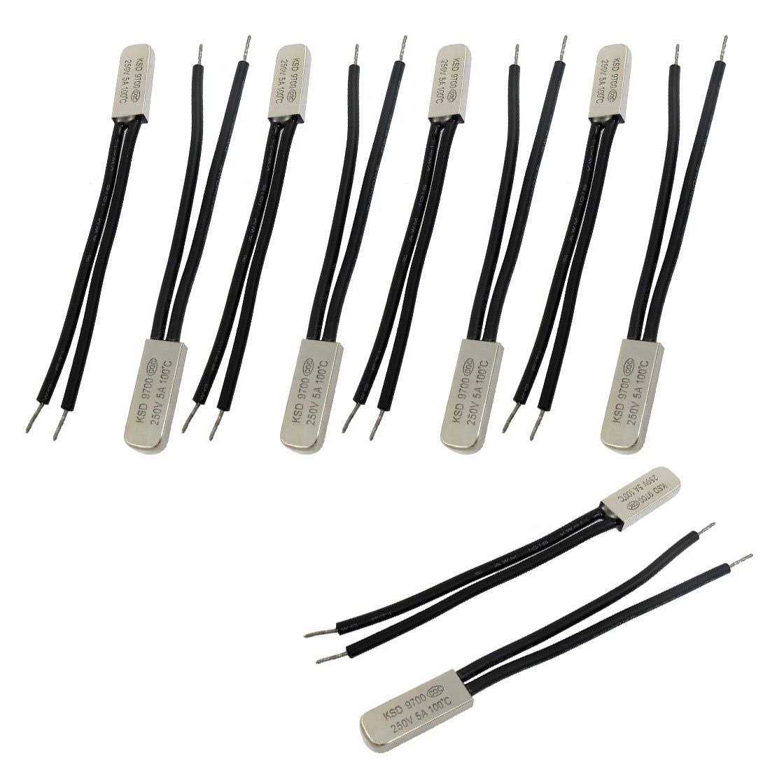 Harfington 10pcs Bimetal Temperature Control Switch Thermostat N.C KSD9700 - Zenithce
