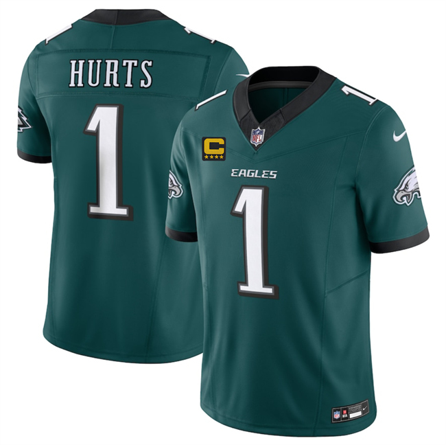Philadelphia Eagles #1 Jalen Jurts Green 2025 F.U.S.E. With 4-Star C Patch Vapor Untouchable Limited Stitched Jersey - Zenithce
