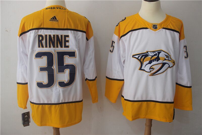 Nashville Predators #35 Pekka Rinne White Stitched Adidas Jersey - Zenithce