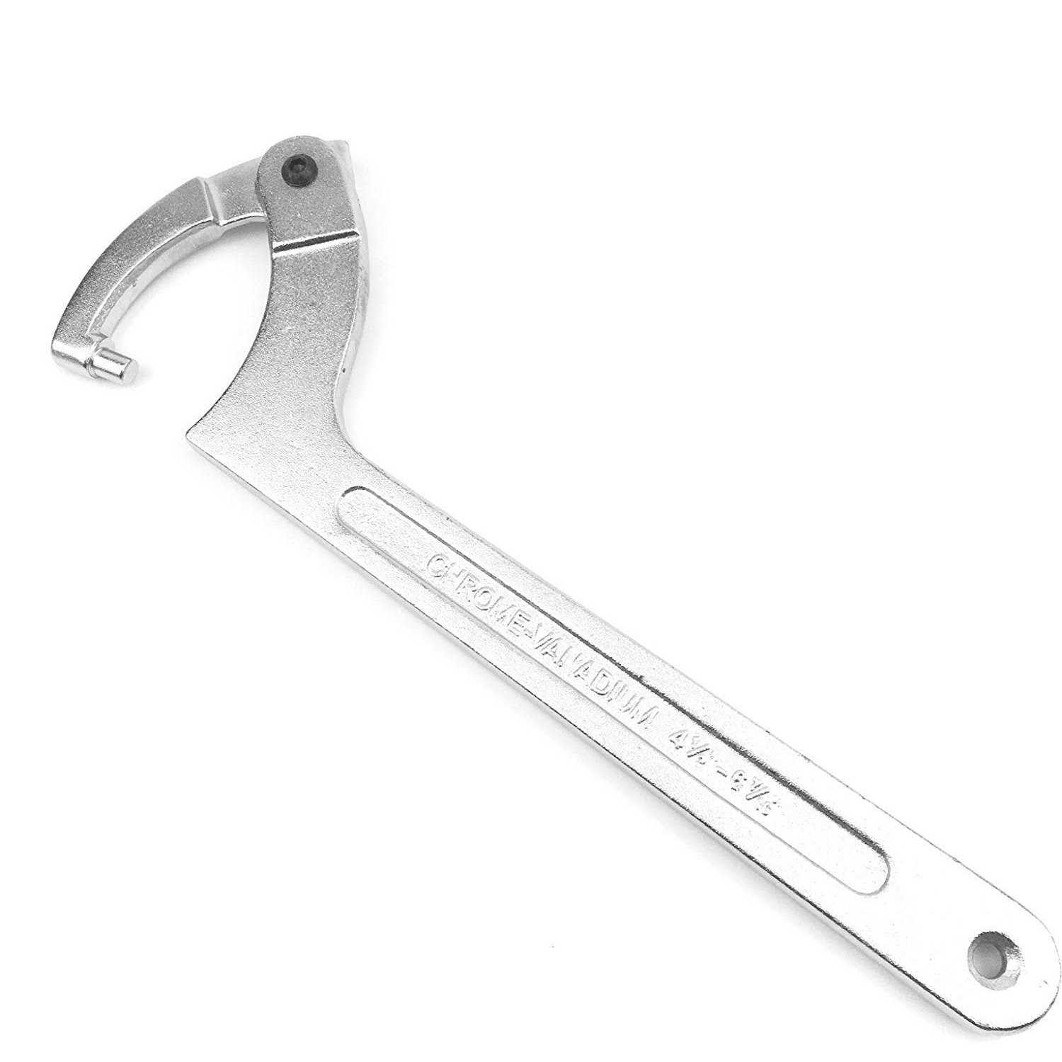 Vmotor Chrome Vanadium Adjustable C Spanner Hook Wrench Tool - Zenithce