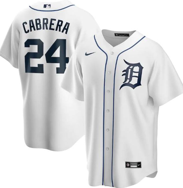 Detroit Tigers White #24 Miguel Cabrera White Cool Base Stitched Jersey - Zenithce