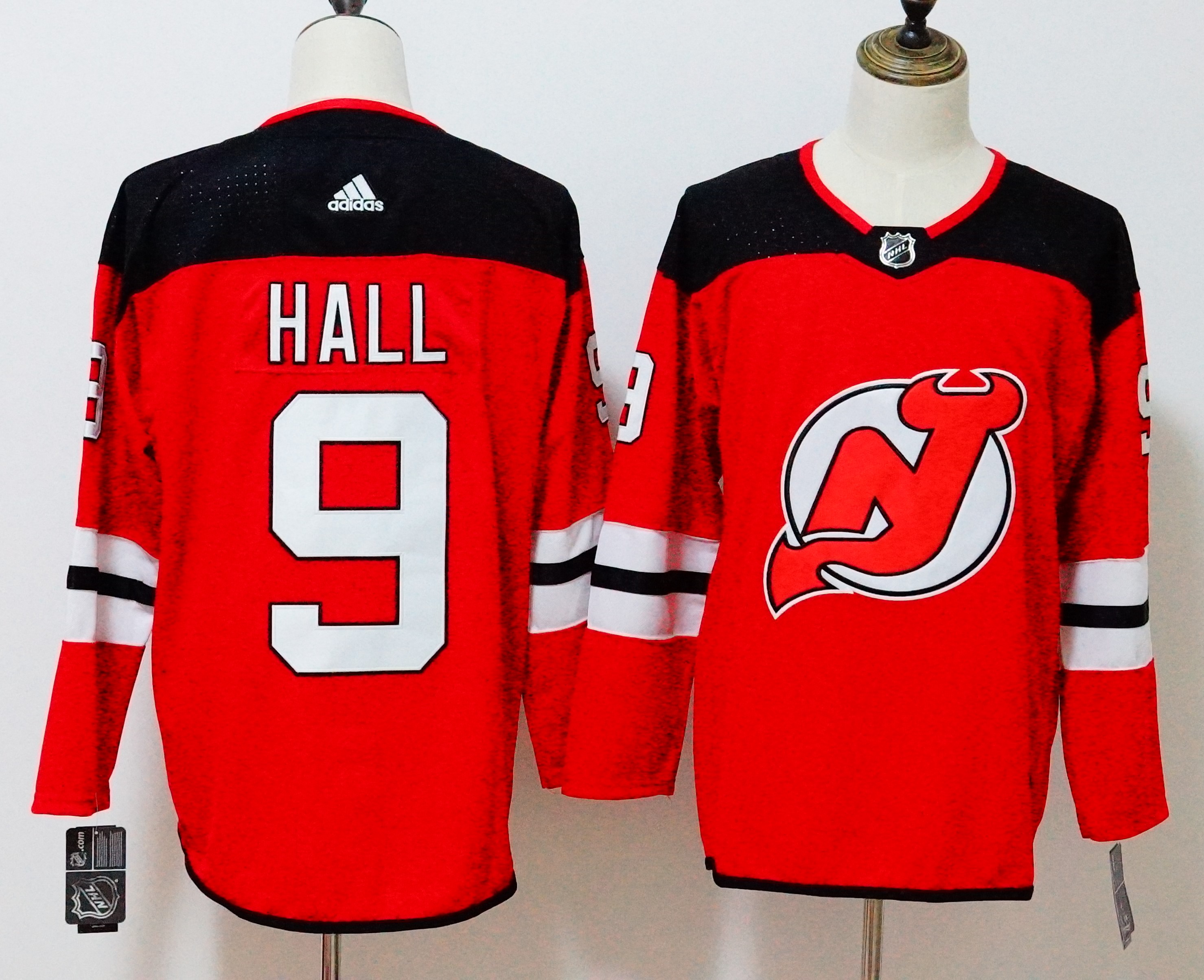 Devils #9 Taylor Hall Red Stitched Adidas Jersey - Zenithce