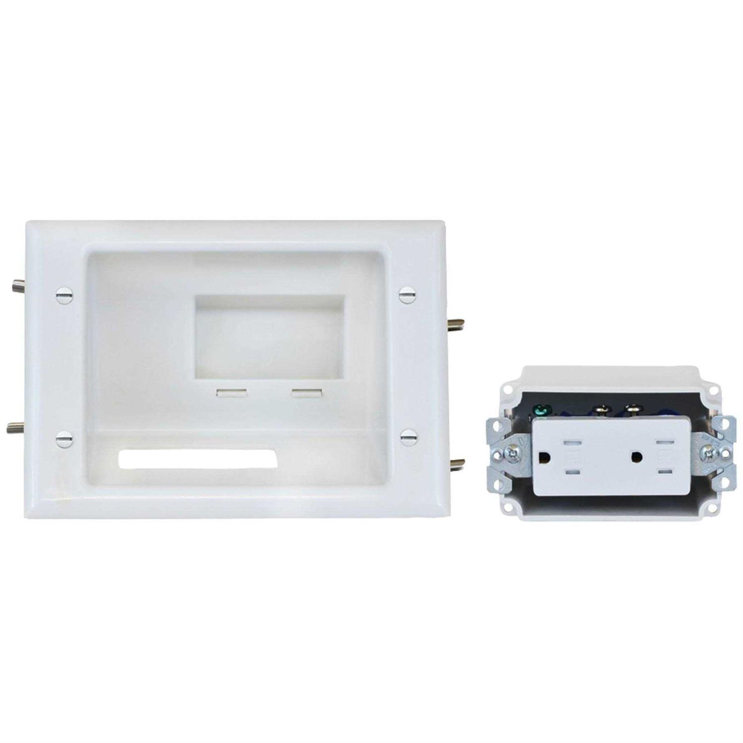 DataComm 45-0017-WH Split Plate with Flexible Opening - Zenithce