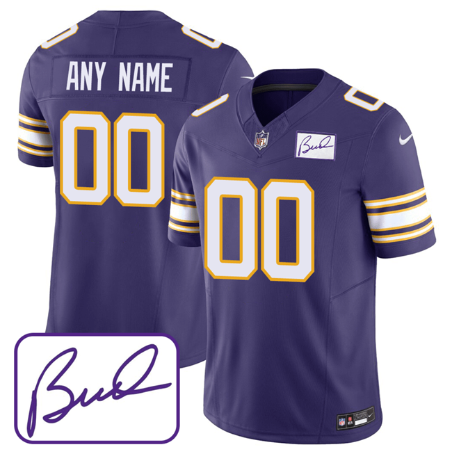 Minnesota Vikings Custom Purple 2023 F.U.S.E. Bud Grant Patch Limited Stitched Jersey - Zenithce