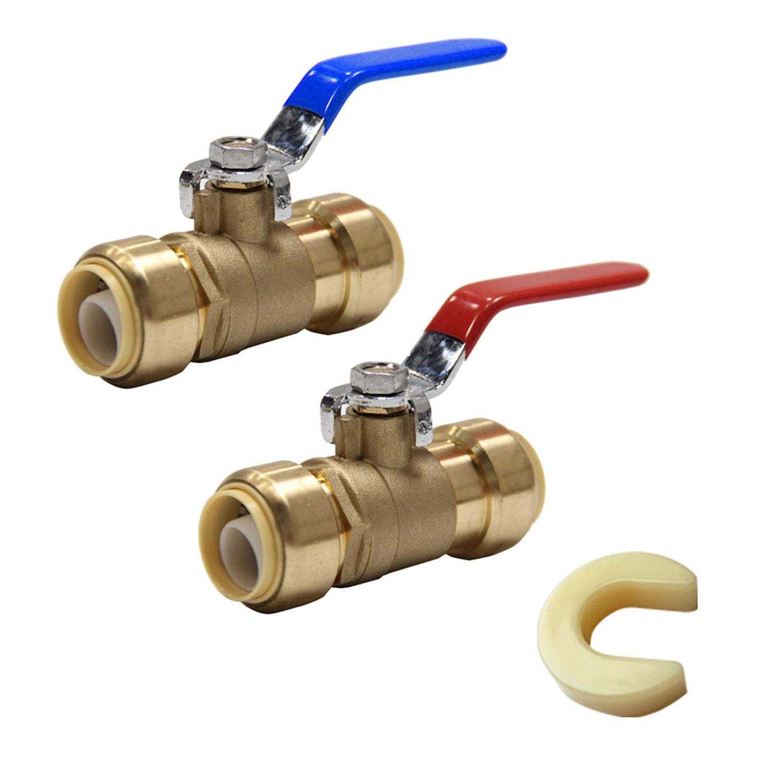 EFIELD Pex-a 1/4 Turn Angle Stop Valve 3/8 OD Compression x 1/2 Expansion - Zenithce