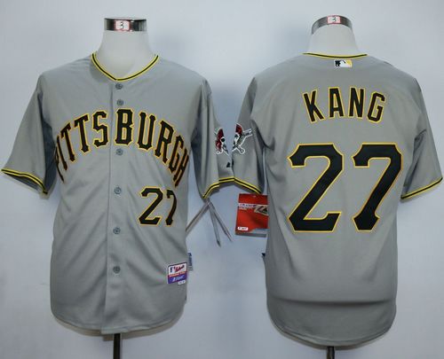 Pirates #27 Jung-Ho Kang Grey Cool Base Stitched Jersey - Zenithce