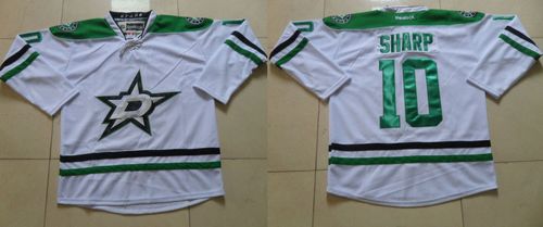 Stars #10 Patrick Sharp White Stitched Jersey - Zenithce