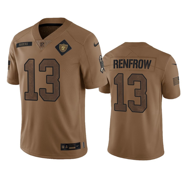 Las Vegas Raiders #13 Hunter Renfrow 2023 Brown Salute To Service Limited Stitched Jersey - Zenithce