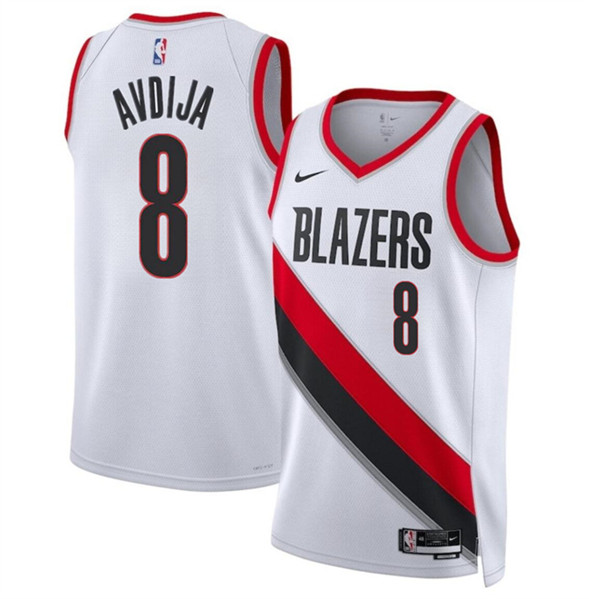 Portland Trail Blazers #8 Deni Avdija White Association Edition Stitched Jersey - Zenithce