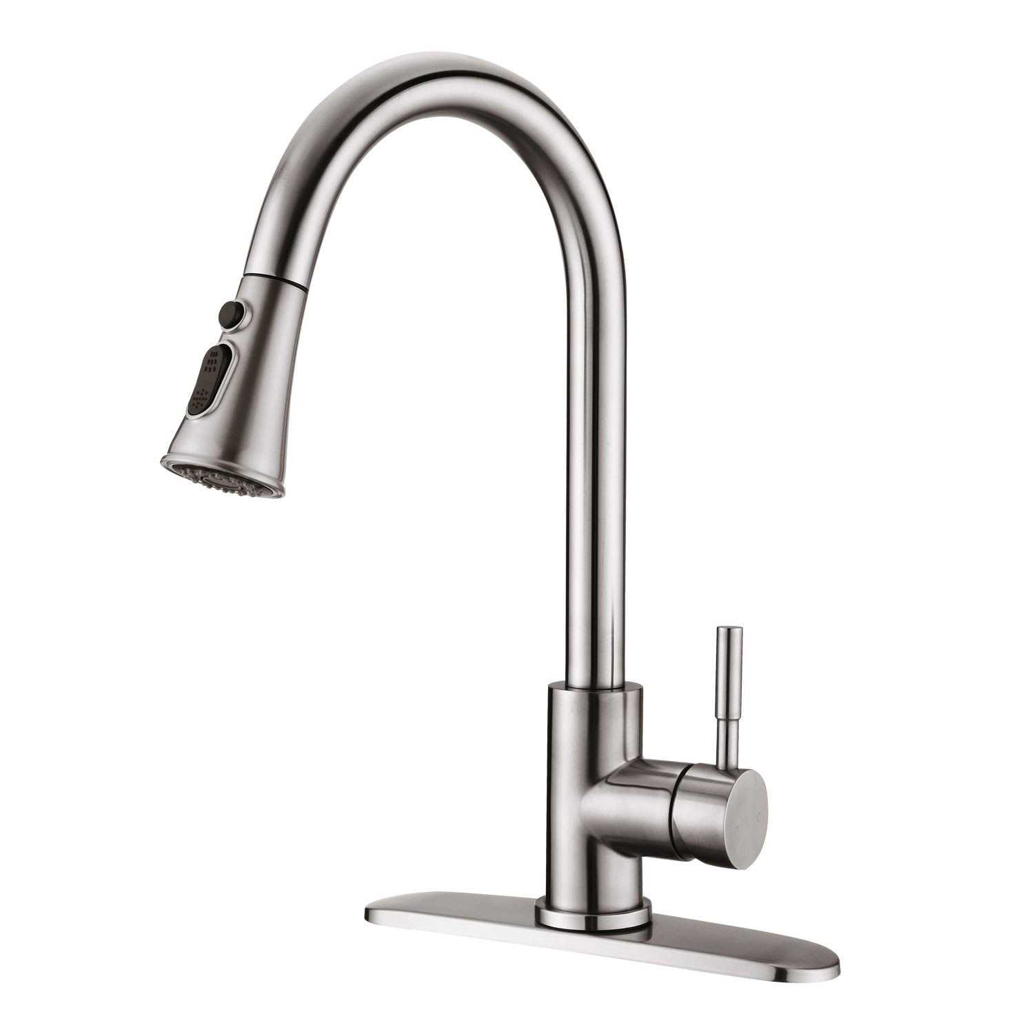 Proox Commercial Single Handle Pull Down Sprayer Kitchen Sink Faucet D3411-MB - Zenithce