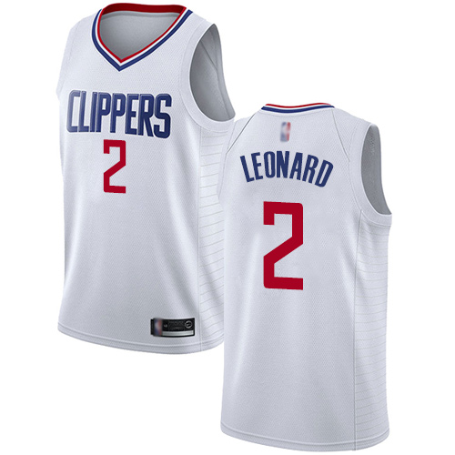 Clippers #2 Kawhi Leonard White Swingman Association Edition Jersey - Zenithce