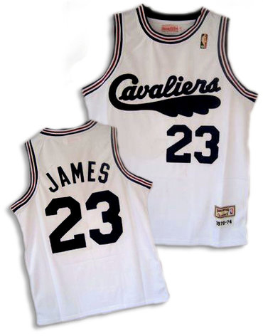Cleveland Cavaliers #23 LeBron James 2009 White Swingman Throwback Jersey - Zenithce