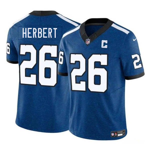 Indianapolis Colts #26 Khalil Herbert Blue 2025 F.U.S.E. Throwback Vapor Limited Stitched Jersey - Zenithce