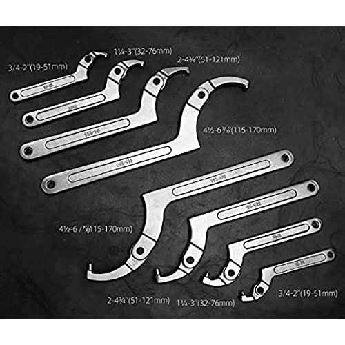 Vmotor Chrome Vanadium Adjustable C Spanner Hook Wrench Tool - Zenithce