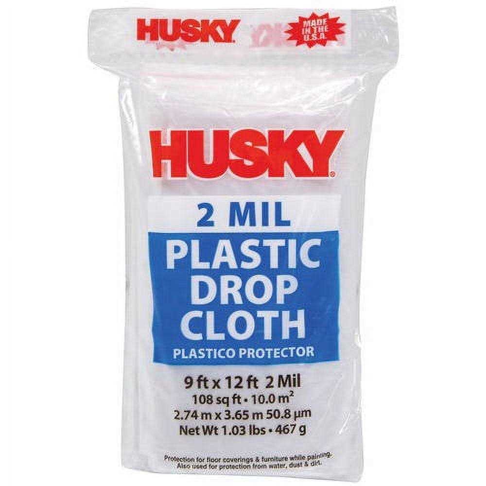 Husky 9′ x 12′ 0.31-mil High Density Drop Cloth - Zenithce