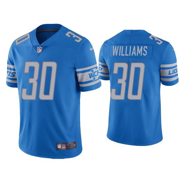 Detroit Lions #30 Jamaal Williams Blue Vapor Untouchable Limited Stitched Jersey - Zenithce