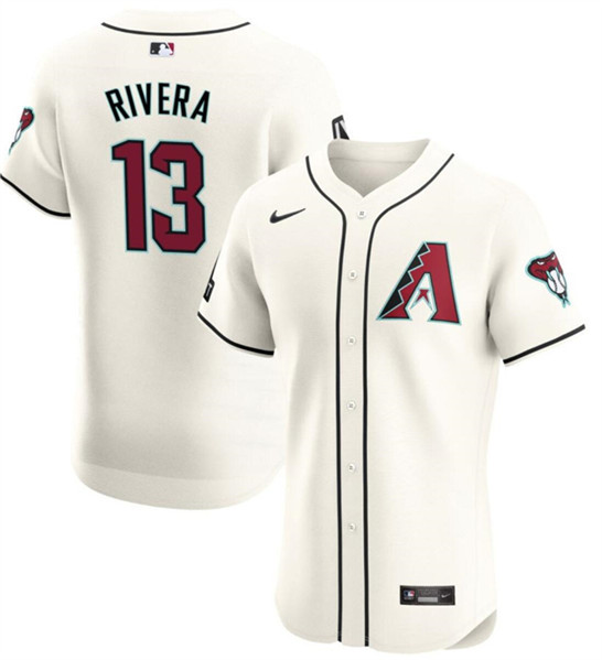 Arizona Diamondbacks #13 Emmanuel Rivera Cream Flex Base Stitched Jersey - Zenithce
