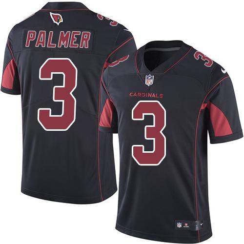 Cardinals #3 Carson Palmer Black Stitched Limited Rush Nike Jersey - Zenithce