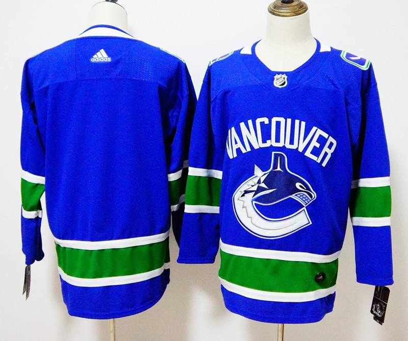 Vancouver Canucks Blue Stitched Adidas Jersey - Zenithce